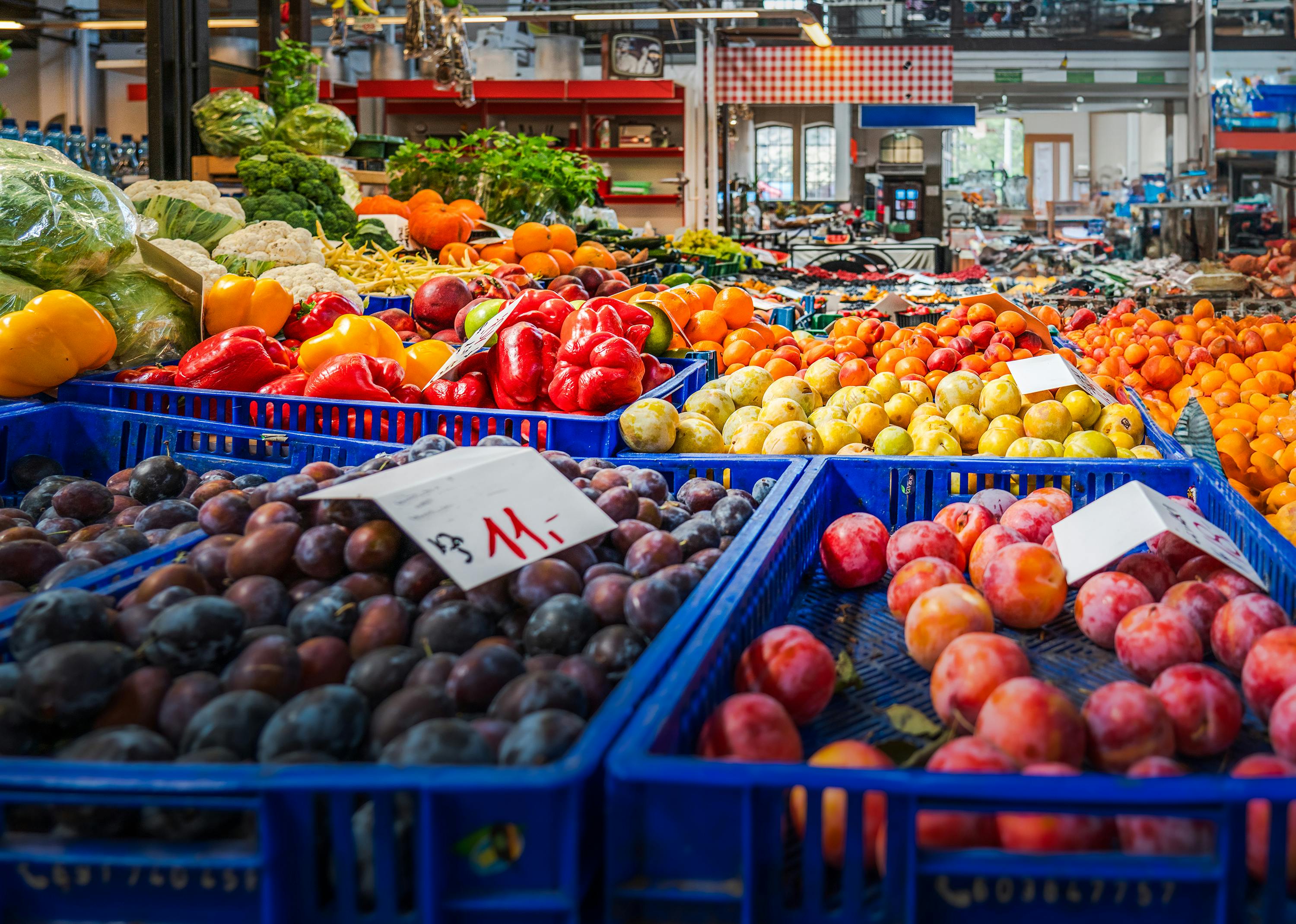 Vibrant market scene