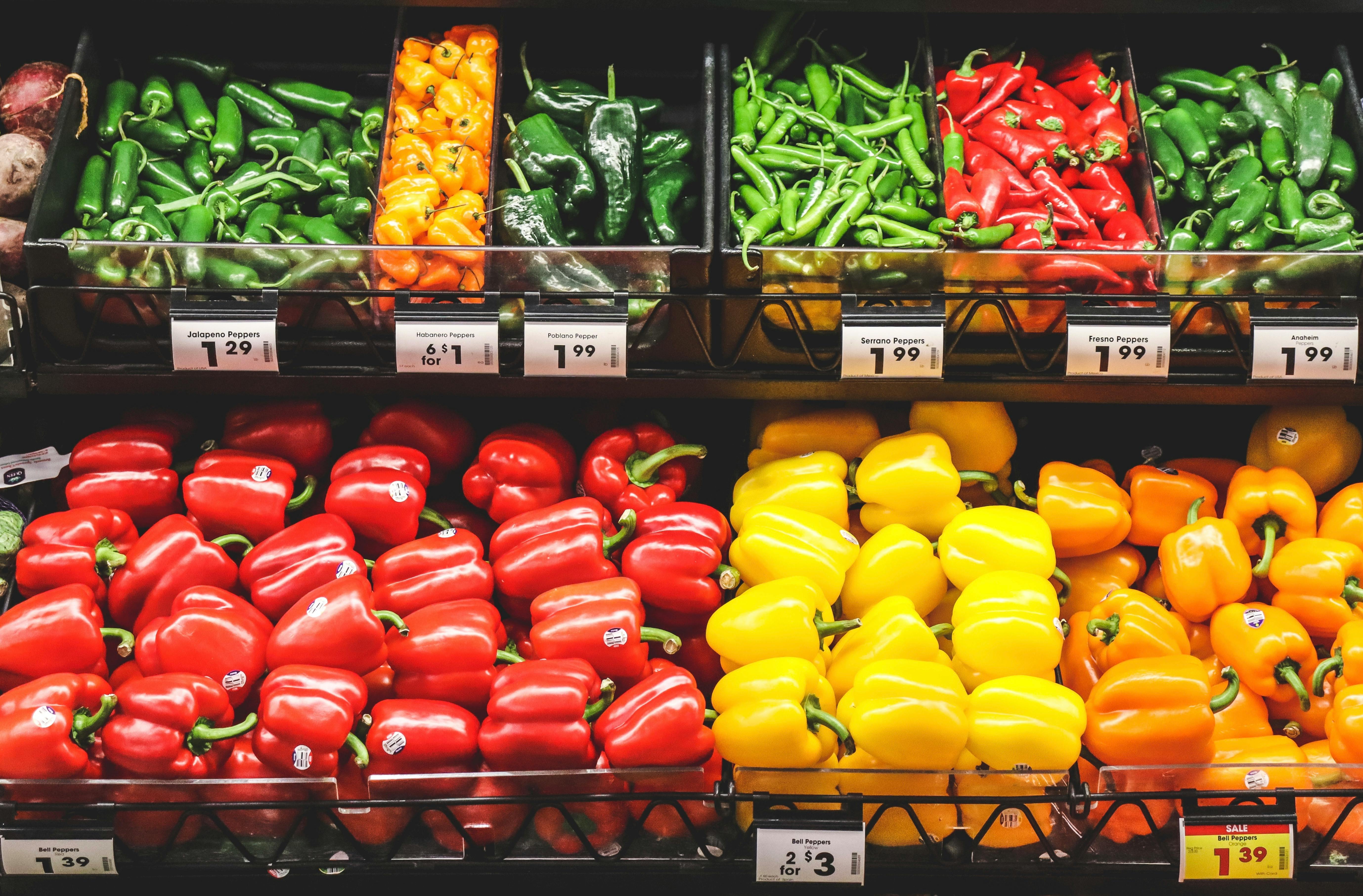 Fresh produce display